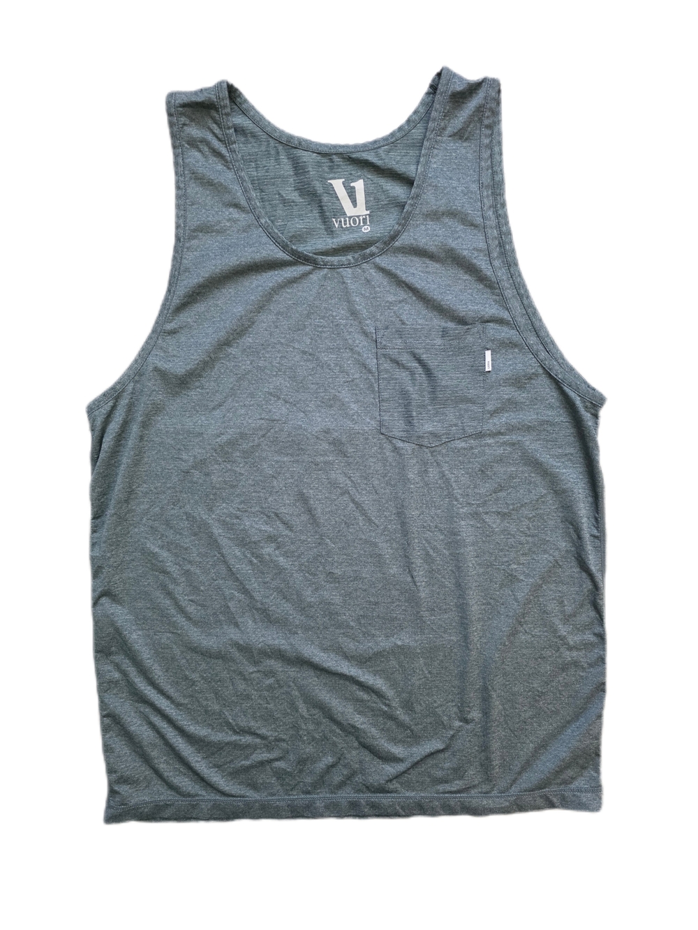 Vuori Men's Heather Green/Blue Pocket Tank Top Size Medium